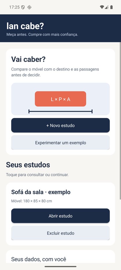 Comece um estudo de medidas