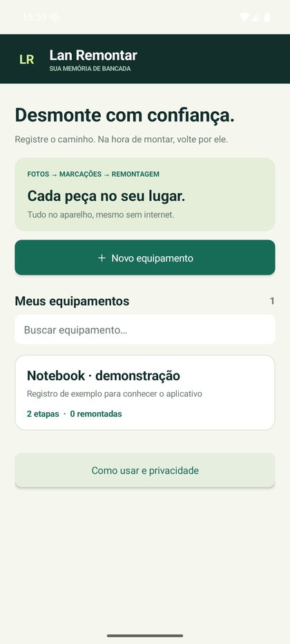 Organize seus equipamentos