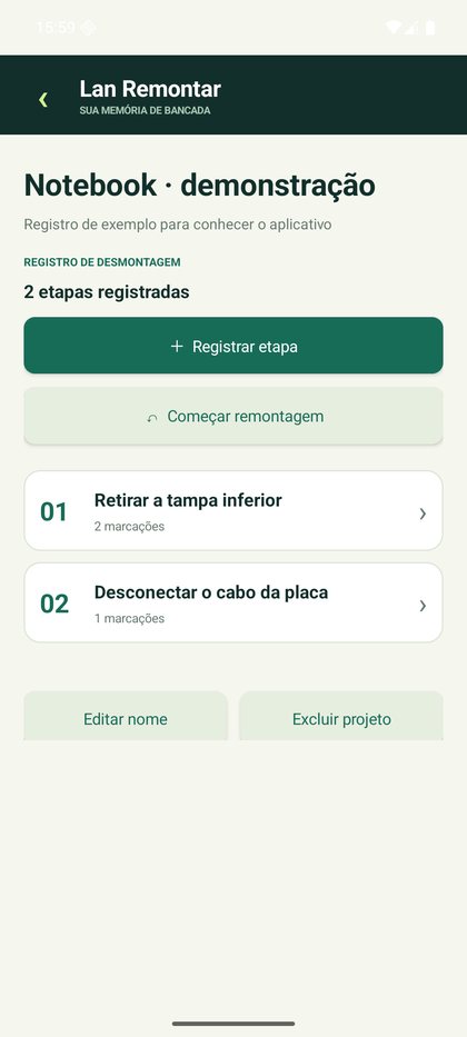 Registre cada etapa