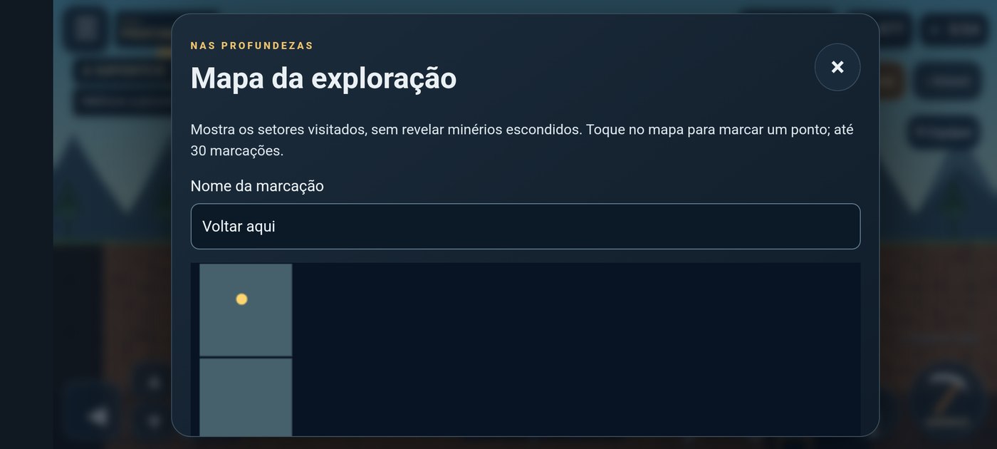 Mapa dos setores explorados