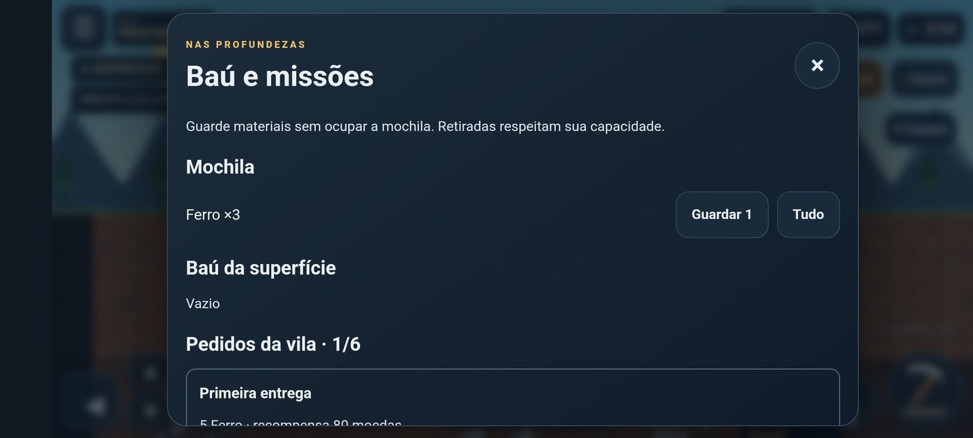 Baú e missões da vila